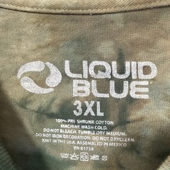 Liquid Blue Tie Dye 3XL New Blank SEE PHOTOS FOR MEASUREMENTS Brown Army Green