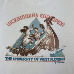 Vintage University Of West Florida Intramural Champion T Shirt Adult Large 80s