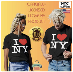 I Love NY Men’s Unisex Tee Officially Licensed T-Shirt