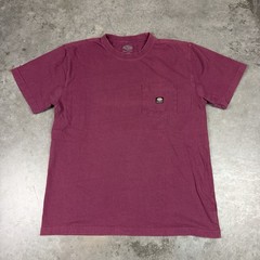 Dickies Skateboard T Shirt Mens Large Burgandy Pocket Grunge Preowned