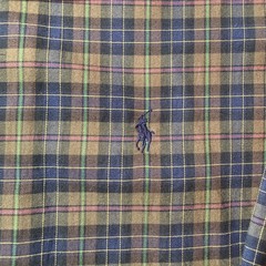 Polo Ralph Lauren L/S Brown, Blue & Green Plaid Button Down Collared Shirt Large