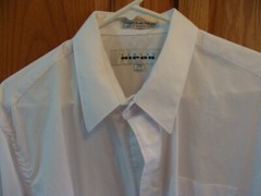Albert Nipon Men’s White Shirt Classic Casual Cuff Style Large 17 1/2, 32-33