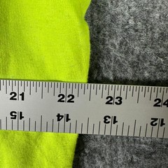 Wrangler T-Shirt Mens XL Neon Yellow Long Sleeve Workwear Pocket Hi-Vis Casual