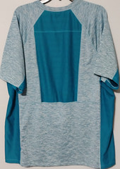 Duluth Trading Shirt Mens L Teal Gray Performance Athletic Side – Back Vent S/S