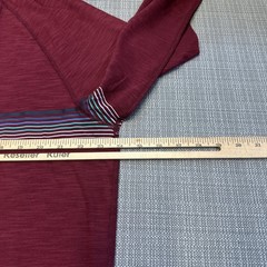 New Marine Layer Air Tee Shirt Mens XL Archive Midweight Crew Burgundy Striped