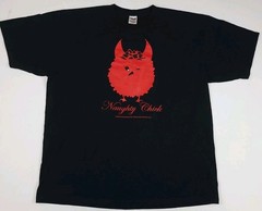 Vintage Y2k Naughty Chick Print T Shirt Art Artwork Chubby Chicks Black USA XL