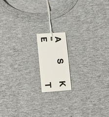 ASKET T-Shirt Gray Premium Organic Cotton Size Large Long Basic Crewneck