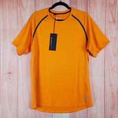 VRST Mens T-Shirt Large Orange Polyester Crew Neck Short Raglan Sleeve Pullover