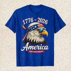 250 Years America Anniversary 1776 Bald Eagle 250th Birthday US Flag T-Shirt