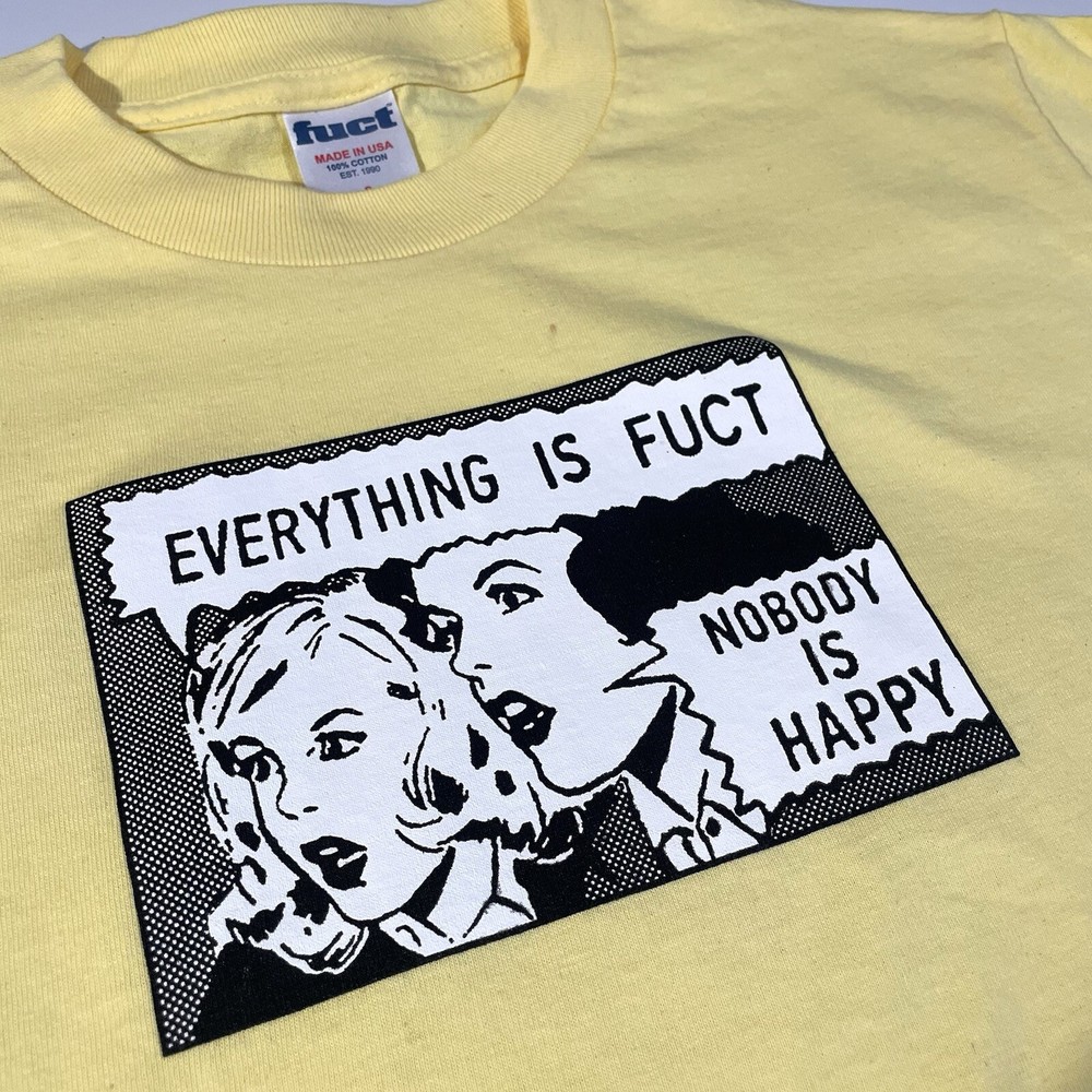 Vintage FUCT logo Tshirt Everything Is FUCT Nobody Is Happy