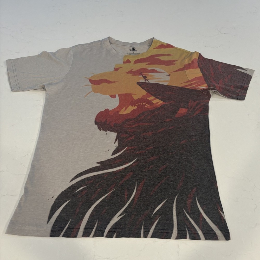 Disney Lion King T-Shirt Adult Small Mufasa Big Graphic Print Cartoon
