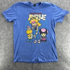 Video Game Rogue Shirt Mens Large Blue Punk Princess Parody Nintendo Tee Gamer