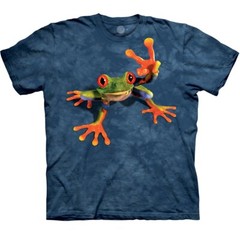 Victory Frog Frogs Amphibian Red-Eyed Tree Blue Cotton Mountain T-Shirt 3X