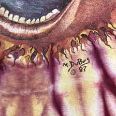 Vintage Mike DuBois Sun Shirt Mens XL Red Tie Dye Psychedelic Aztec Graphic 80s