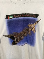 Vintage UAE F-16 Falcon T Shirt Single Stitch 50/50 Mens Large Military Jet