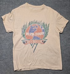 Van Halen 1979 World Tour t shirt Men’s Medium 100% Cotton Light Blemish Spots