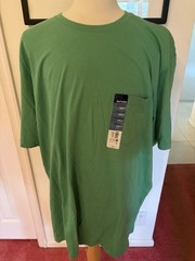 New Basic Editions Men’s 3XLT Big & Tall T-Shirt Emerald DarkGreen Short Sleeve