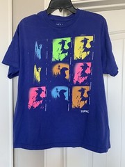 Tupac 29598 Men’s Purple “Me Against The World” Graphic Tee On 2Pac Label Sz L