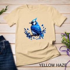 Blue Jay Geometric Patten Art,Cute Blue Jay Bird Lover Tee Unisex T-shirt