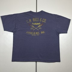 G.H. Bass Graphic Shirt Parks & Rec Div. Outdoors Sportsman Size XL Boxy Fit