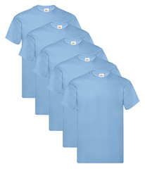 Fruit Of The Loom 61082 Men’s Original Crew Neck Tee 5 pack T-Shirts