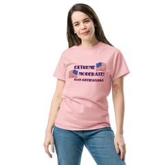“Extreme Moderate” Unisex T-shirt Centrist Politics Anti-MAGA Anti-Antifa