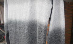 In The Attic Japan Gray Gredient V Neck Polyester T Shirt Sz JP/M , US/S