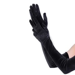 INOGIH 1920s Velvet Gloves Opera Long 20s Gatsby Flapper Gloves for Women