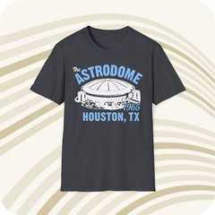 Throwbackmax The Astrodome 1965 Classic Cut Football T-Shirt – Houston Oilers