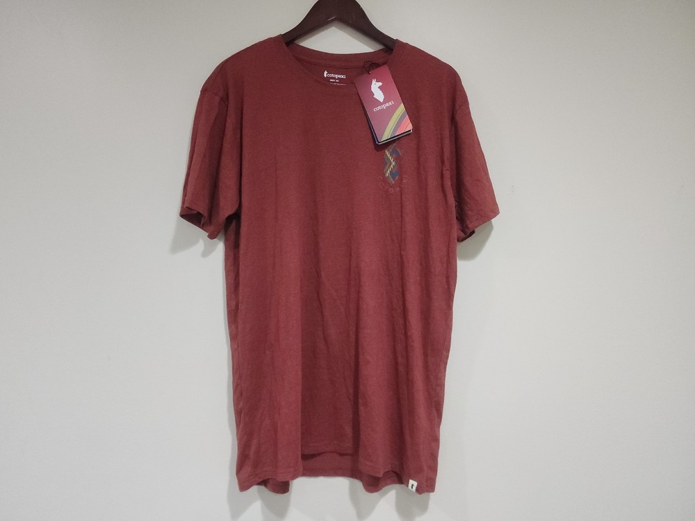 Cotopaxi Llama Lover T Shirt Mens 2XL Rust Graphic Organic Cotton Quick Drying