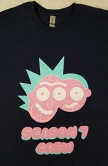Rick and Morty Season 7 Cast and Crew LARGE shirt Cartoon Network adult swim