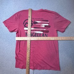 Magellan Outdoors T-Shirt Men M Red Live To Explore Paddle Graphic Heathered Tee
