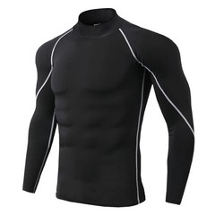 Men Compression Sport T-Shirt Quick Dry Fitness Running Gym Tight Long Sleeve 28