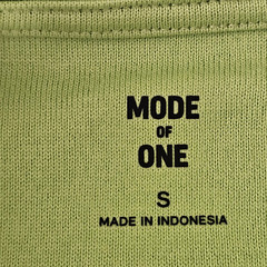 Mode of One Mens Relaxed-Fit Textured T-Shirt Chest Pocket Acid Green Size S NWT