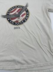 Freedom Is Not Free T-Shirt Men Large Graphic Print American Flag Yazbek…#5964