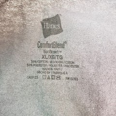 Hanes Mens Size XL Gray Basic Comfort Blend Eco Smart T Shirt