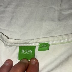 Hugo Boss White Graphic T-Shirt GREEN LABEL INNOVATION LOGO – Sm Spot On Front