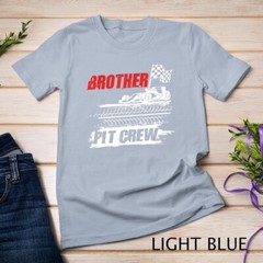 Brother Pit Crew Car Racing Checkered Flag Racer Matching T-Shirt Unisex T-shirt