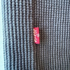 Levi’s Henley Shirt Mens XL Long Sleeve Waffle Knit Thermal Dark Gray