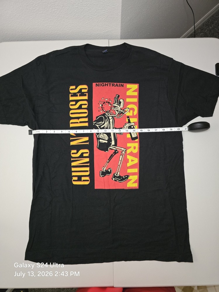 Guns N Roses Nightrain T Shirt Mens L Large Black 2016 Tour Orlando Band Tee