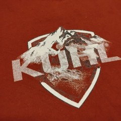 Kuhl Shirt Mens Medium Red Rust Wildfibre Organic Cotton Hiking Travel Gorpcore