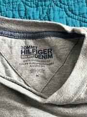 Tommy Hilfiger Gray and Red And Blue 1990’s Oversized Men’s Shirt Size Medium
