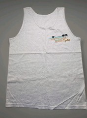 Chubbies Shorts Tank Top Mens Medium Soft Gray Sky’s Out, Thighs Out