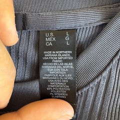 Claiborne Shirt Mens Large Gray Ribbed Knit Stretch Crew Neck Casual Long Sleeve