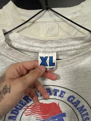 Vintage 1994 Badger State Games 10th Anniversary T-Shirt XL Gray Single Stitch