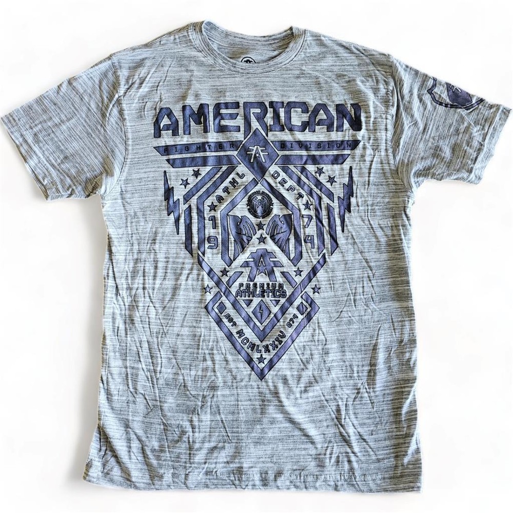 New Men’s American Fighter Fairbanks Premium Athletic MMA Gray T-Shirt XS-4XL
