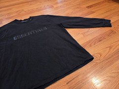 Fear of God Essentials Long Sleeve Shirt Size L Used Black FOG
