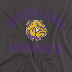 WIU Adult T-Shirt Leathernecks Logo, Charcoal, S-5XL