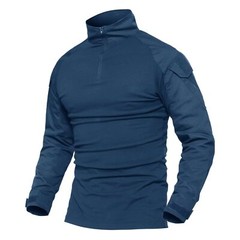 Men’s Army Military Shirts Tactical Combat 1/4 Zip Pullover Ripstop Work T-Shirt