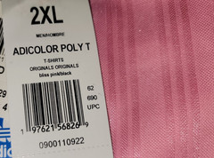 RARE! NEW MEN’S ADIDAS ORIGINALS TREFOIL POLY TEE SHIRT ~SIZE 2XL #JW37 PINK